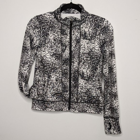 Danskin Other - DANSKIN • Girls Fitted Splatter Zip Up Jacket • L